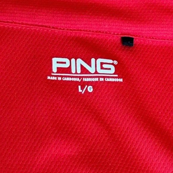 PING Quarter-Zip Red Wisconsin Golf Pullover - Large - Picture 5 of 9